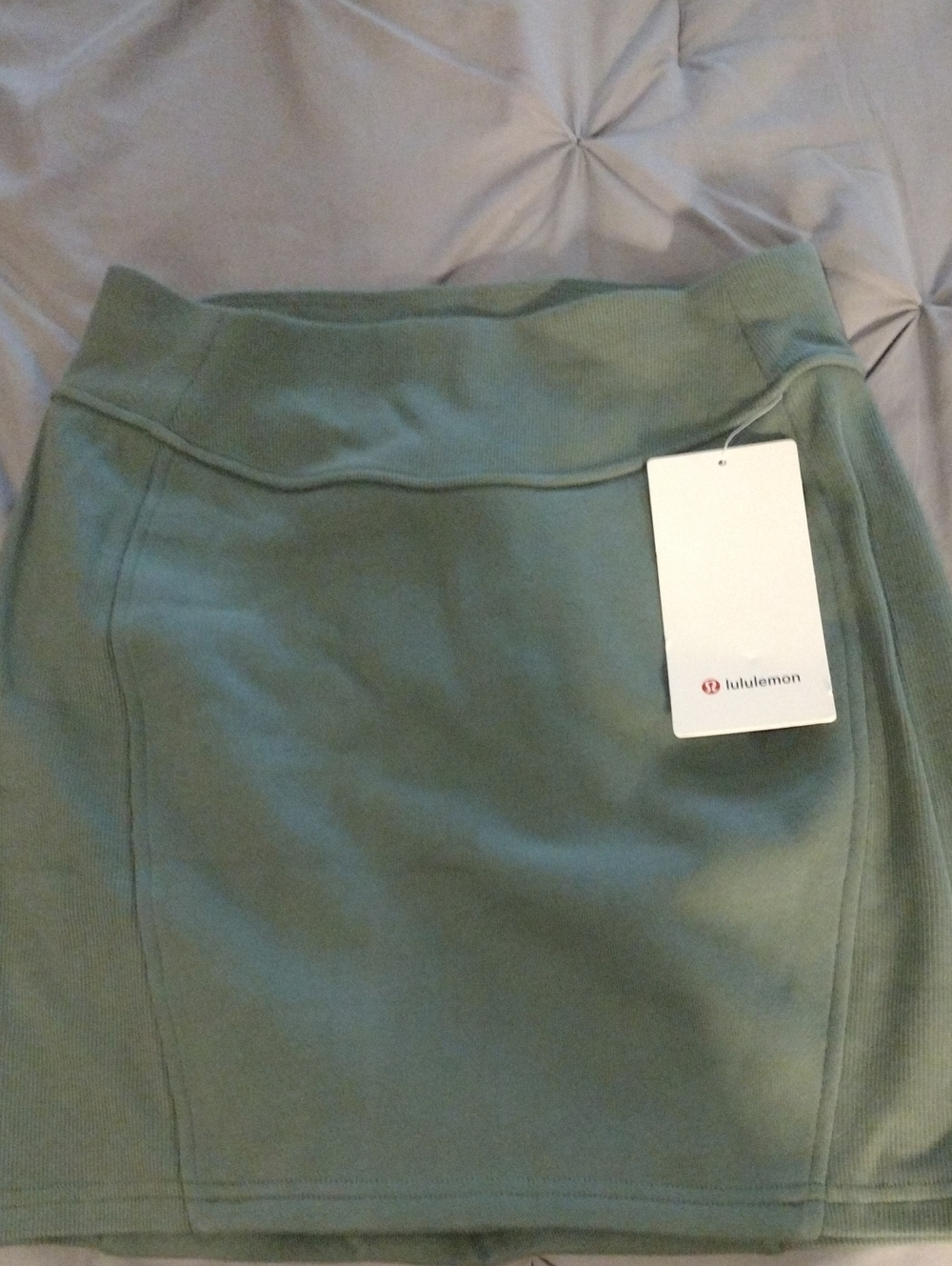 lululemon athletica Sage Green Athletic Mini Skirt - Picture 1 of 4